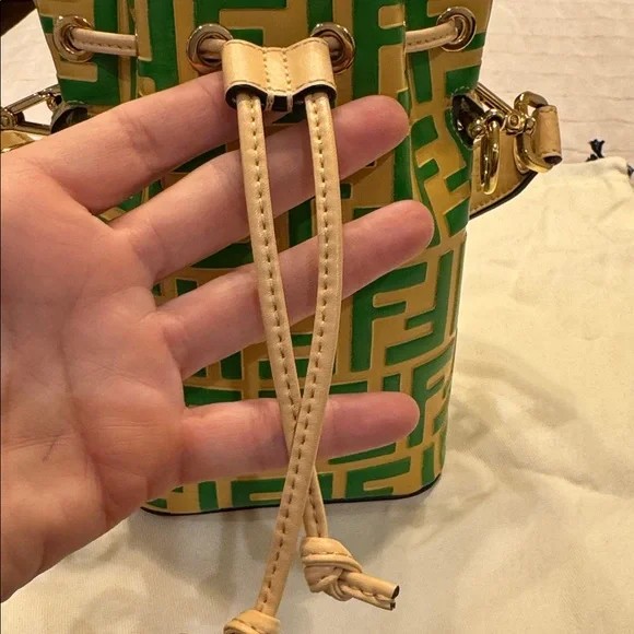 Fendi Iconic Mon Tresor Bucket Bag in Zucca Embossed Leather - Picture 11 of 16